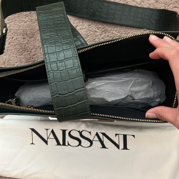 Naissant Manon Crossbody Forest Green Croc - Picture 4 of 9
